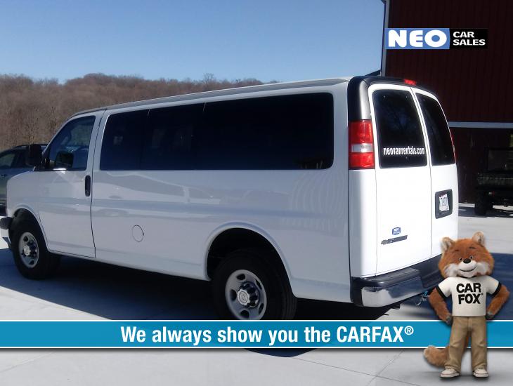 Chevy express best sale passenger van rental